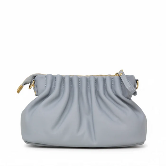 German Fuentes Genuine Italian Leather Pleated Clutch With Crossbody (Multiple Colors)