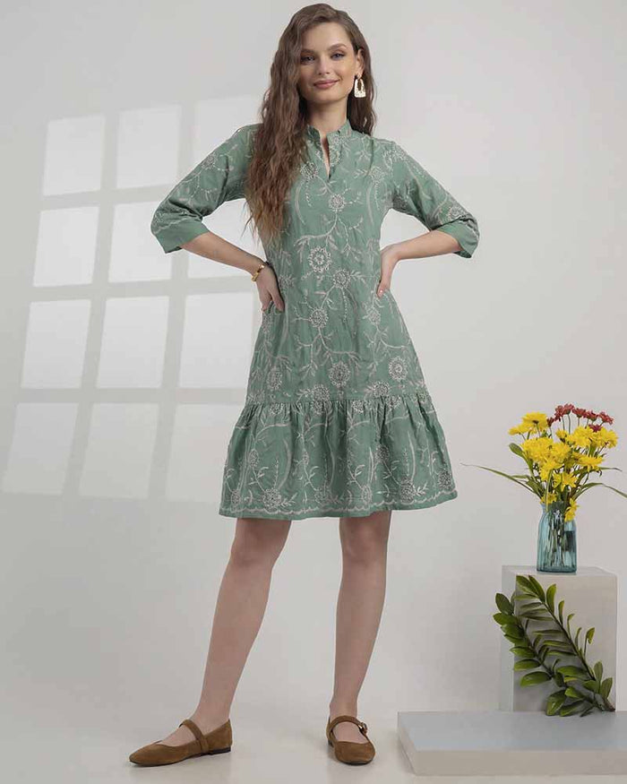 GIVO EMBROIDERED DRESS