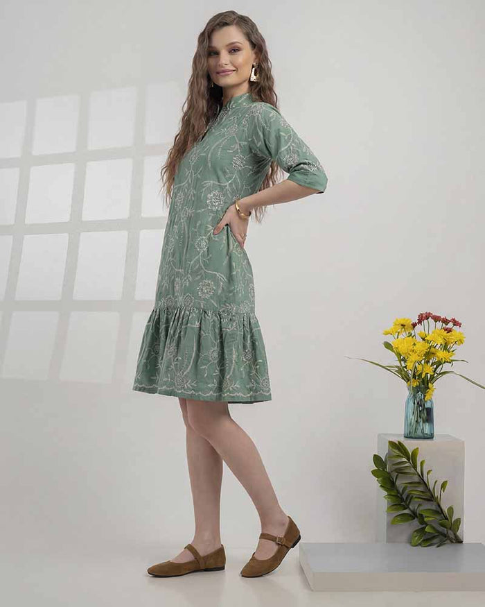 GIVO EMBROIDERED DRESS