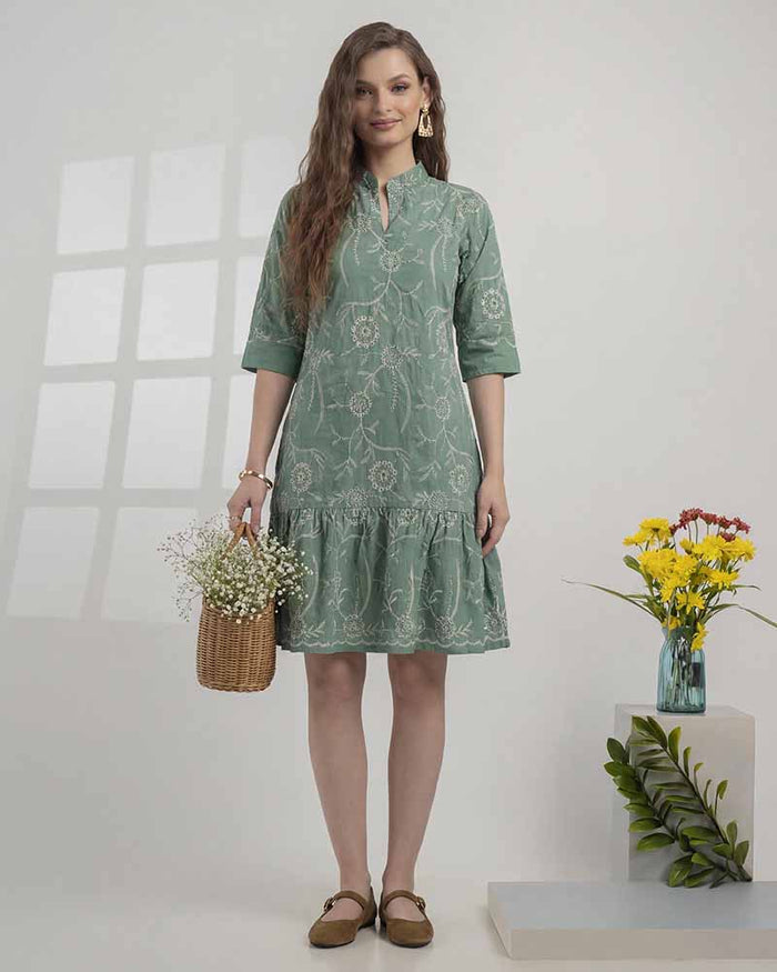 GIVO EMBROIDERED DRESS