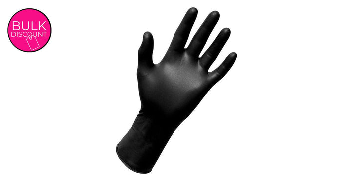Gloves - AMD Nitrile, Powder Free, Black (100/box) - (5ml) - various sizes