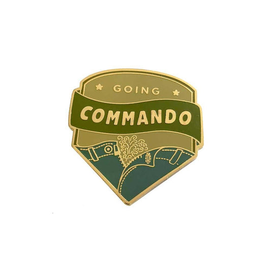Going Commando Enamel Lapel Pin Gaypin' Guys