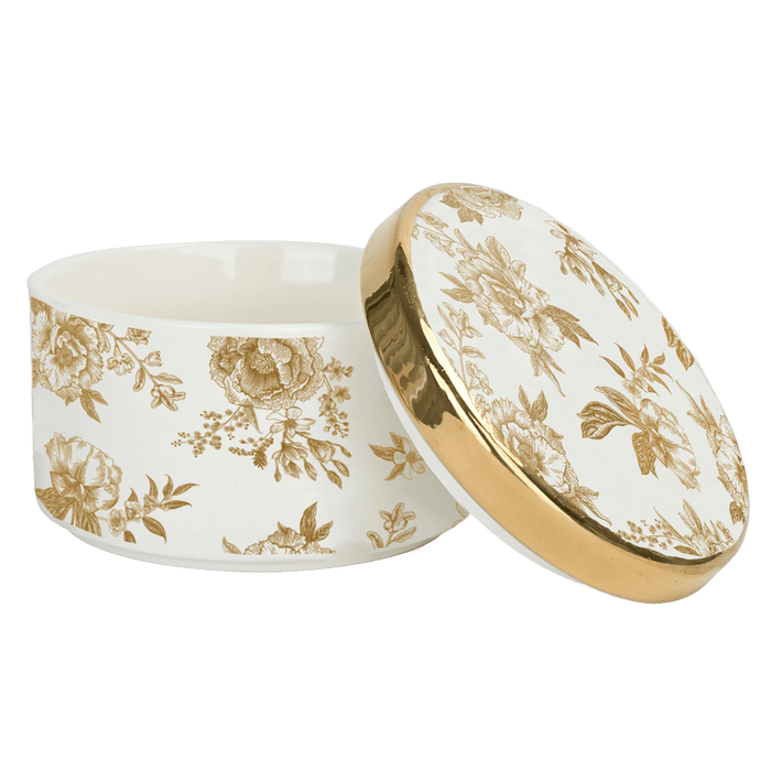 Gold Delft Trinket Dish with Lid - Olita Gifts & Goods