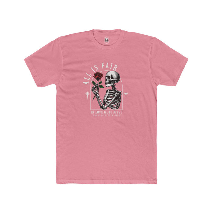 Grapple like a Girl Unisex Cotton T-shirt - All is Fair in Love & Jiu Jitsu