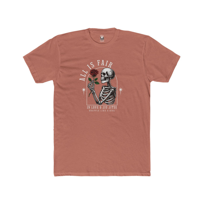 Grapple like a Girl Unisex Cotton T-shirt - All is Fair in Love & Jiu Jitsu