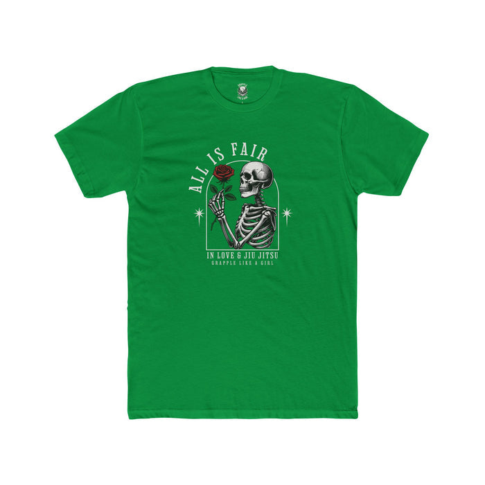 Grapple like a Girl Unisex Cotton T-shirt - All is Fair in Love & Jiu Jitsu