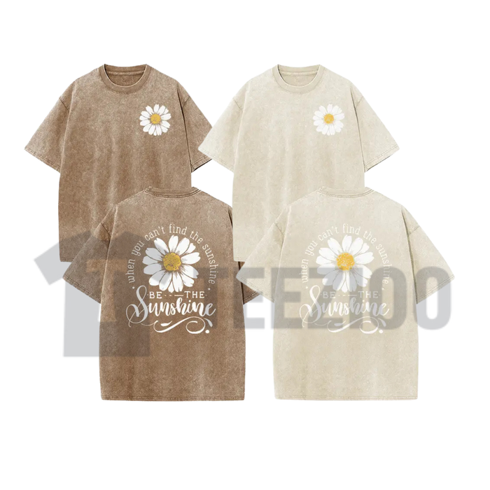 Groovy Flowers Inspirational Shirt – Acid Wash Hippie Graphic Tee