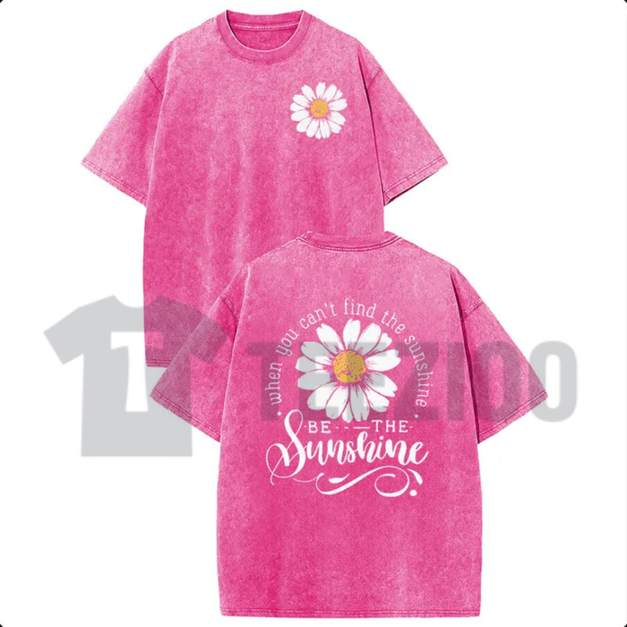 Groovy Flowers Inspirational Shirt – Acid Wash Hippie Graphic Tee