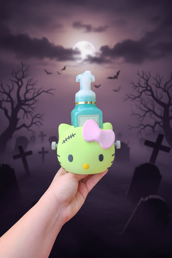 Halloween Frankenstein Kitty Bath & Body Foam Soap Holder