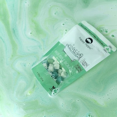 Happy Hippo Mini Bath Bubble Bombs - Coldbuster Eucalyptus & Mint