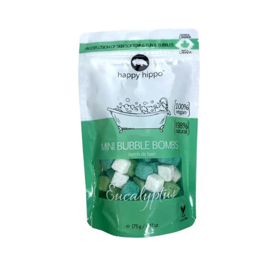Happy Hippo Mini Bath Bubble Bombs - Coldbuster Eucalyptus & Mint