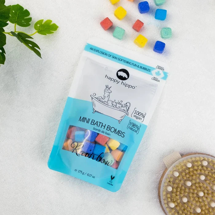 Happy Hippo Mini Bath Bubble Bombs - Rainbow