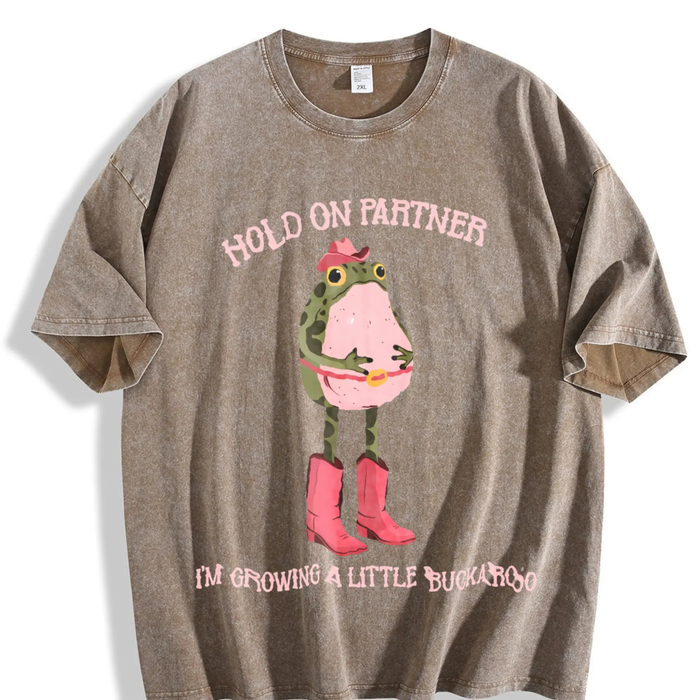 "Hold On Partner" Buckaroo T-Shirt - Teezioo