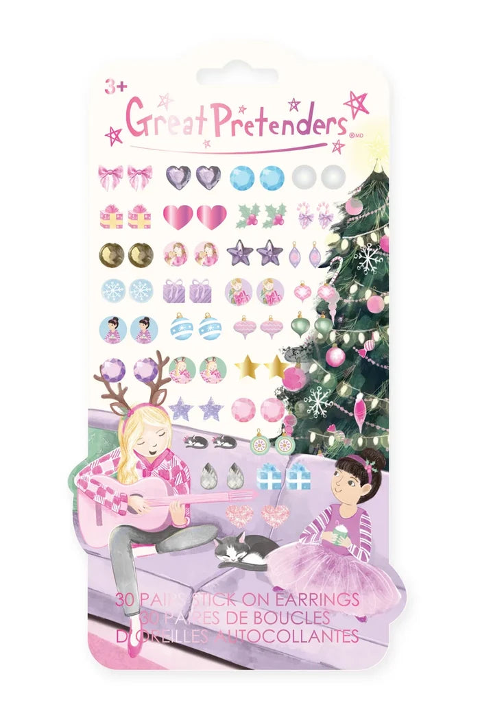 Holiday Sticker Earrings, 30 pairs