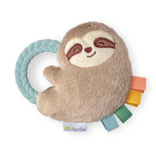 Itzy Ritzy Ritzy Rattle Pal Plush Rattle with Teether - Sloth