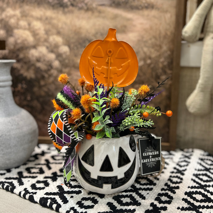 Jack-o-Lantern Mug Arrangement