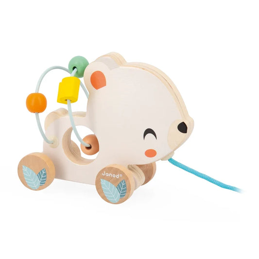 Janod Pull-Along Animal Bead Maze - Bear