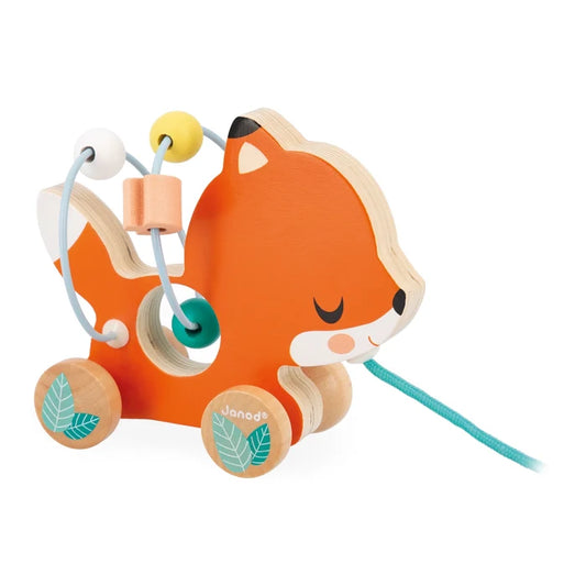 Janod Pull-Along Animal Bead Maze - Fox