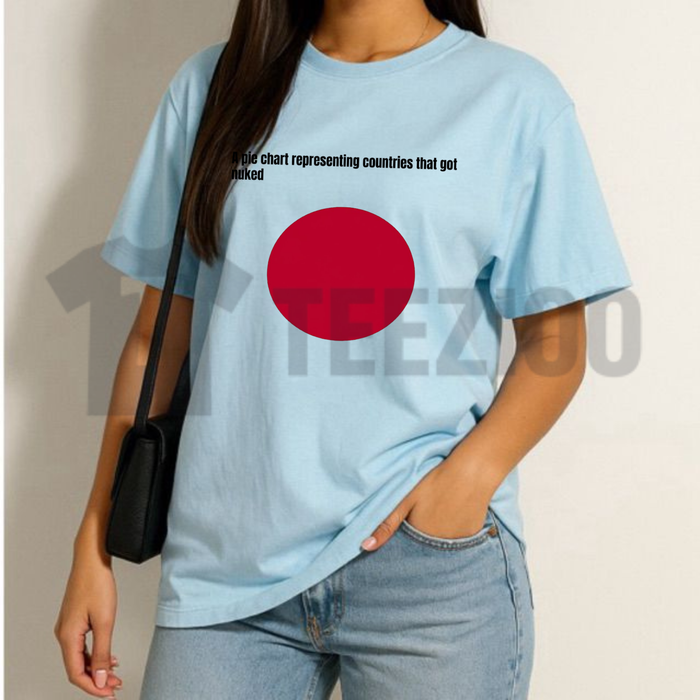 Japan Flag Countries Nuked Pie Chart Satire Shirt