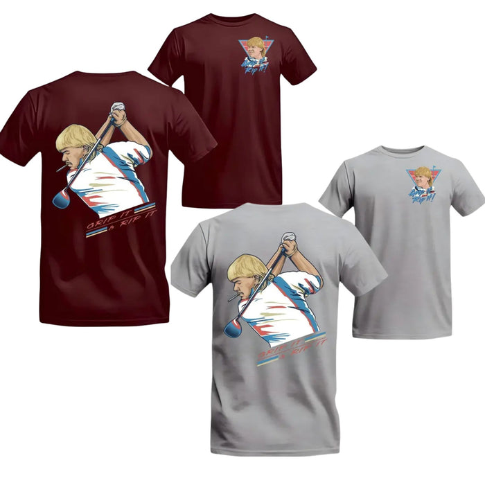 John Daly "Golf of America" 4th of July T-Shirt – Grip It and Rip It Patriotic Graphic Tee, Premium 100% Cotton Independence Day Top, Made in USA - Teezioo