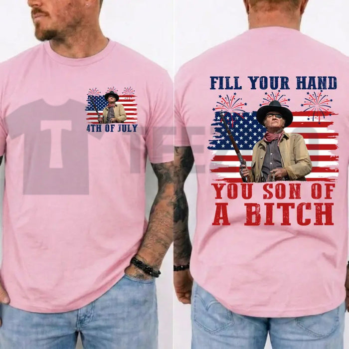 John Wayne Rooster Cogburn Fill Your Hand Western Graphic T-Shirt