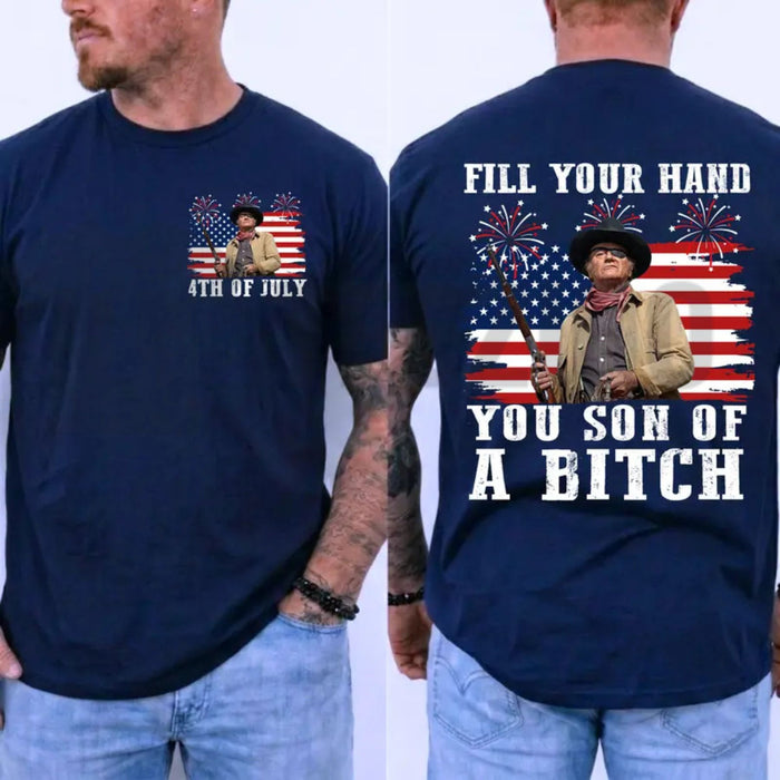 John Wayne Rooster Cogburn Fill Your Hand Western Graphic T-Shirt