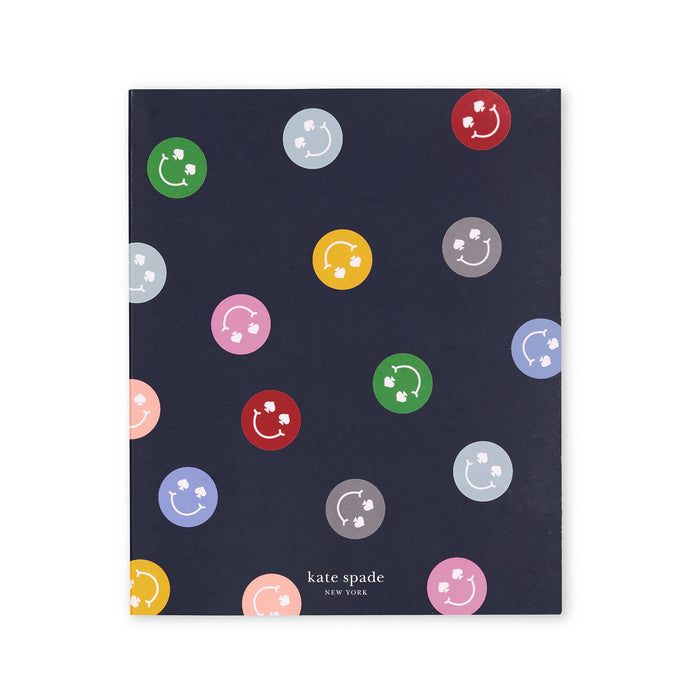 Kate Spade Concealed Spiral Notebook, Spade Smiley