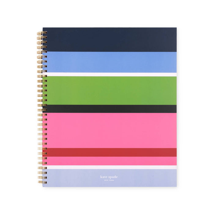 Kate Spade Large Spiral Notebook, Sunny Day Stripe