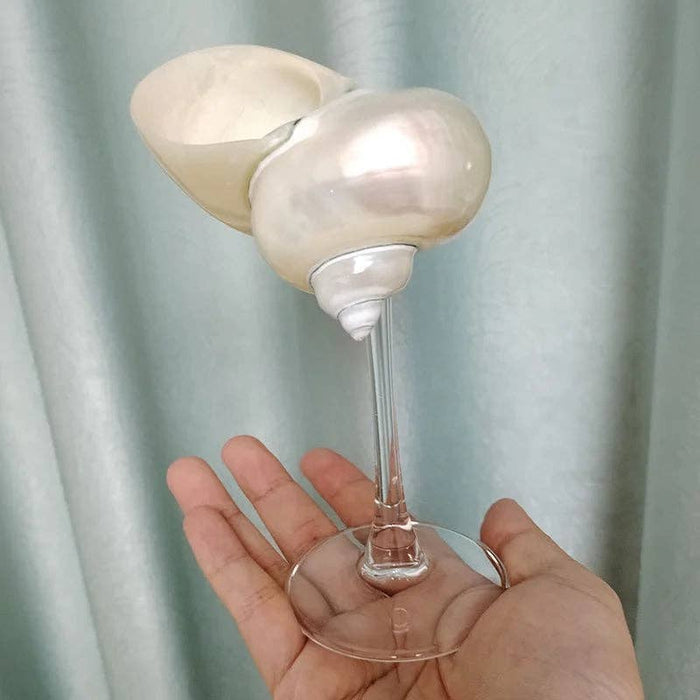 Kiyo Home | Clear Seashell Glasses 4 - Piece Set - Kiyo Home - Living with Ivey