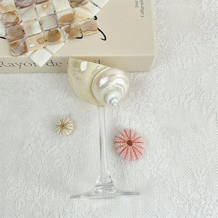 Kiyo Home | Clear Seashell Glasses 4 - Piece Set - Kiyo Home - Living with Ivey