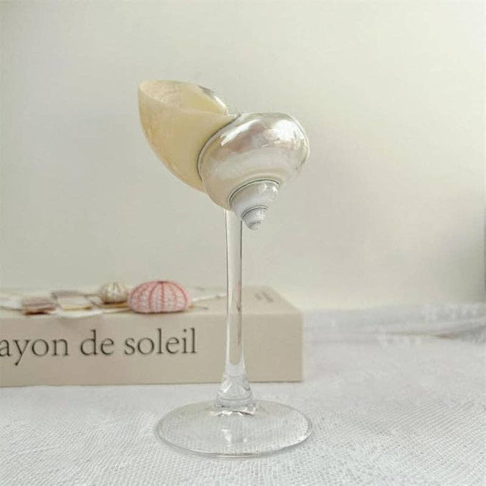 Kiyo Home | Clear Seashell Glasses 4 - Piece Set - Kiyo Home - Living with Ivey