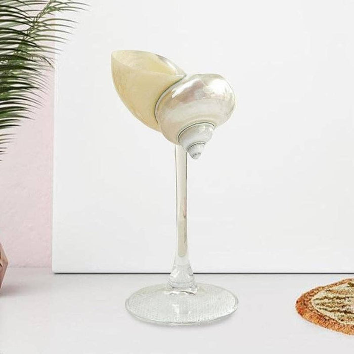 Kiyo Home | Clear Seashell Glasses 4 - Piece Set - Kiyo Home - Living with Ivey