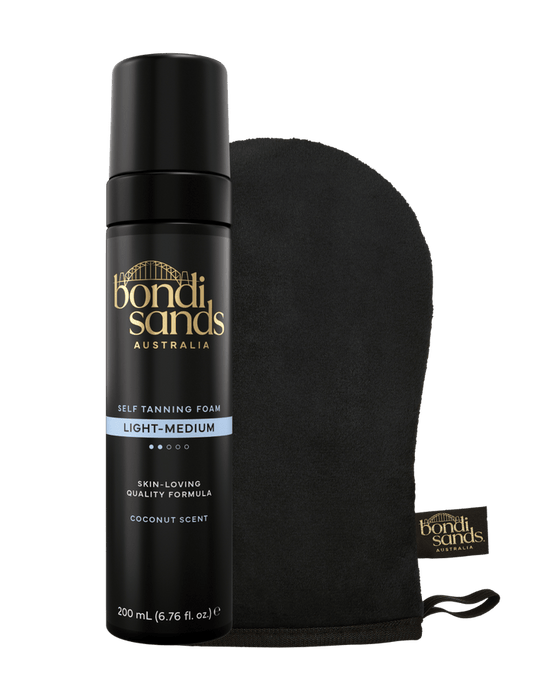 Light-Medium Self Tanning Foam & Application Mitt Bundle
