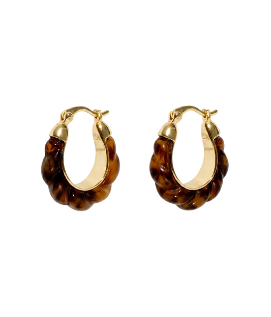 Loren Hope - Alani Hoop Earrings in Tortoise