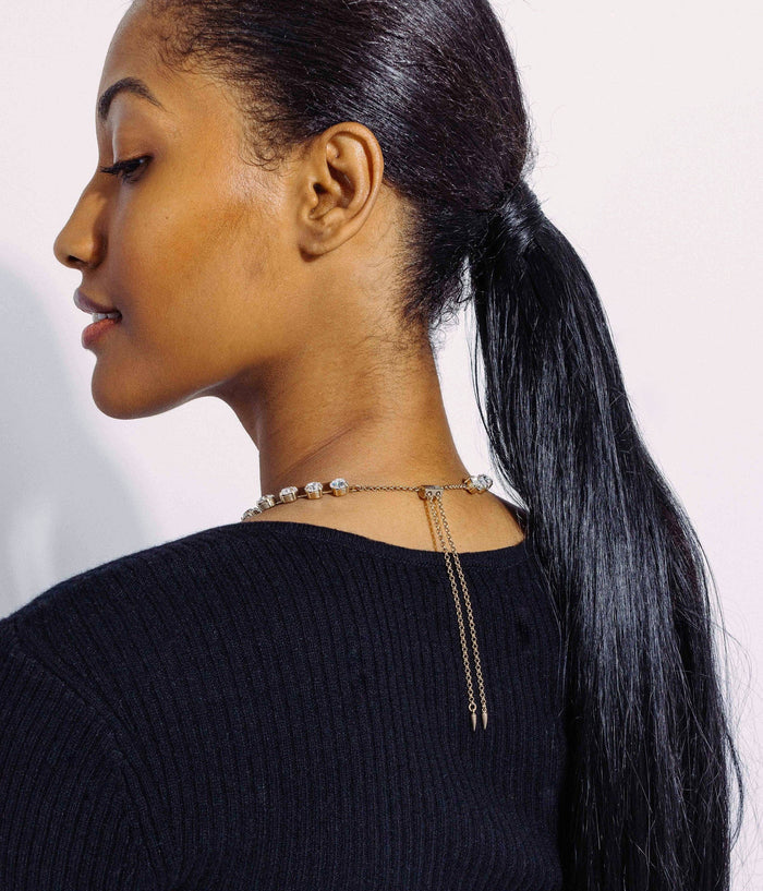 Loren Hope - Arista Slider Necklace in Crystal