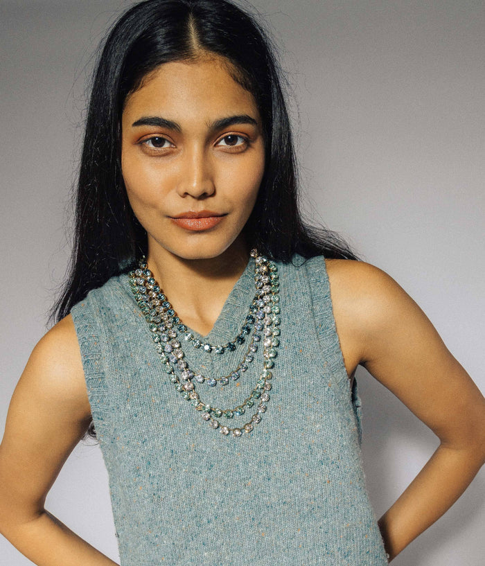 Loren Hope - Arista Slider Necklace in Crystal