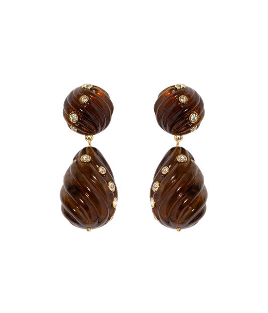 Loren Hope - Raeni Drop Earrings in Tortoise