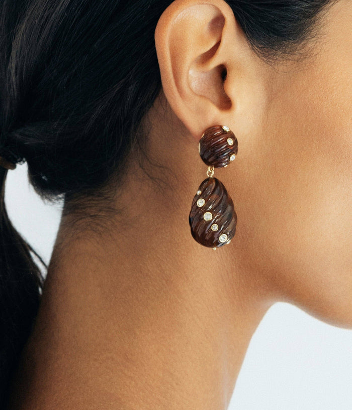 Loren Hope - Raeni Drop Earrings in Tortoise