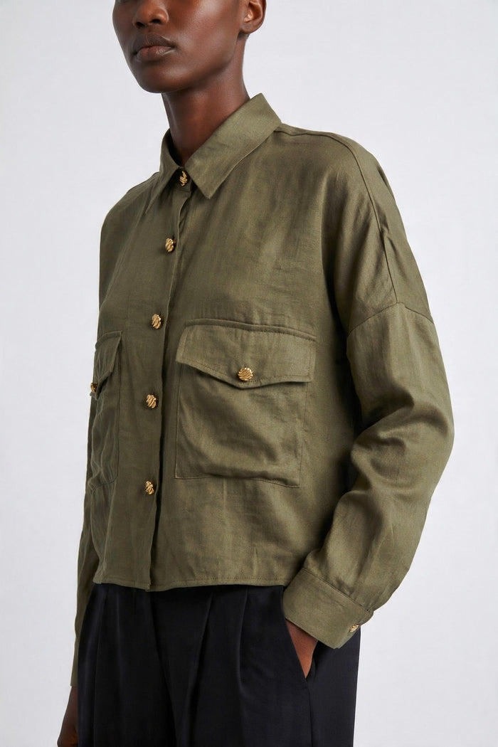 Lyocell Utility Pocket Shirt wholesale - image 3