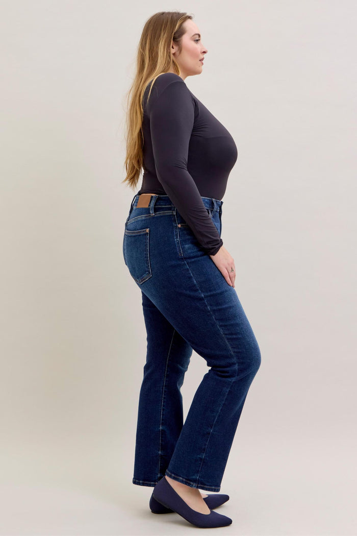 Maggie - Mid Rise Straight Dark Wash Judy Blue Jeans