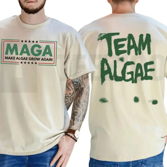 Make Algae Great Again Funny Green New Deal Parody Environmental Graphic T-Shirt