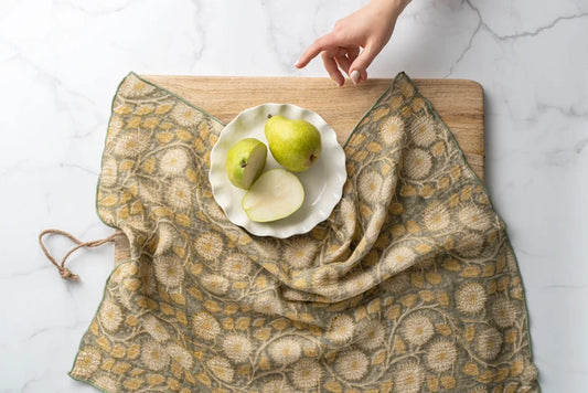 Marigold Block Print Tea Towels | Set of 2 - Magnolia Lane co. Home + Garden + Gift