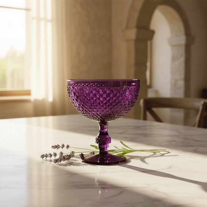 Mario Luca Giusti Crystal Purple Set 12pcs Brand Dessert Cup