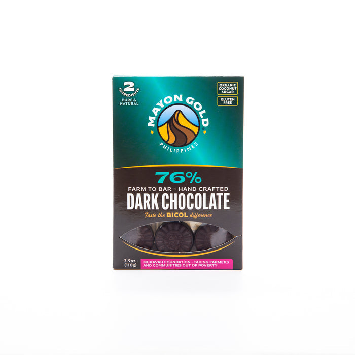 Mayon Gold 76% Dark Chocolate Crowns110g