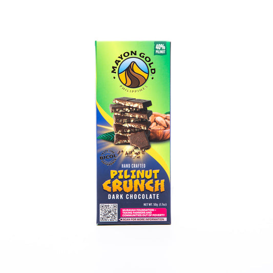 Mayon Gold Dark Chocolate Pili Nut Crunch Bar 50g