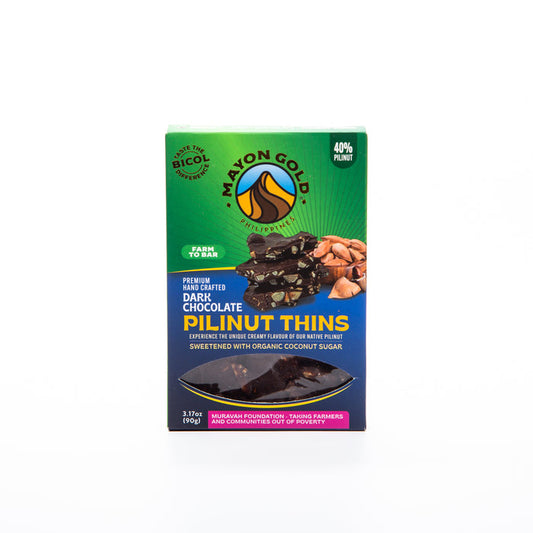 Mayon Gold Dark Chocolate Pili Nut Thins 90g