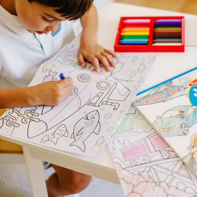 Melissa & Doug Jumbo Coloring Pad - Vehicles