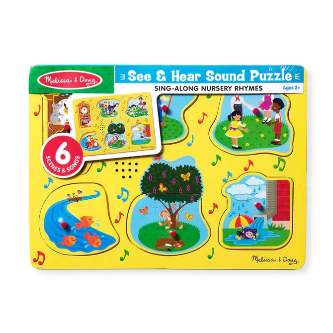 Melissa & Doug Nursery Rhyme Sound Puzzle - Yellow