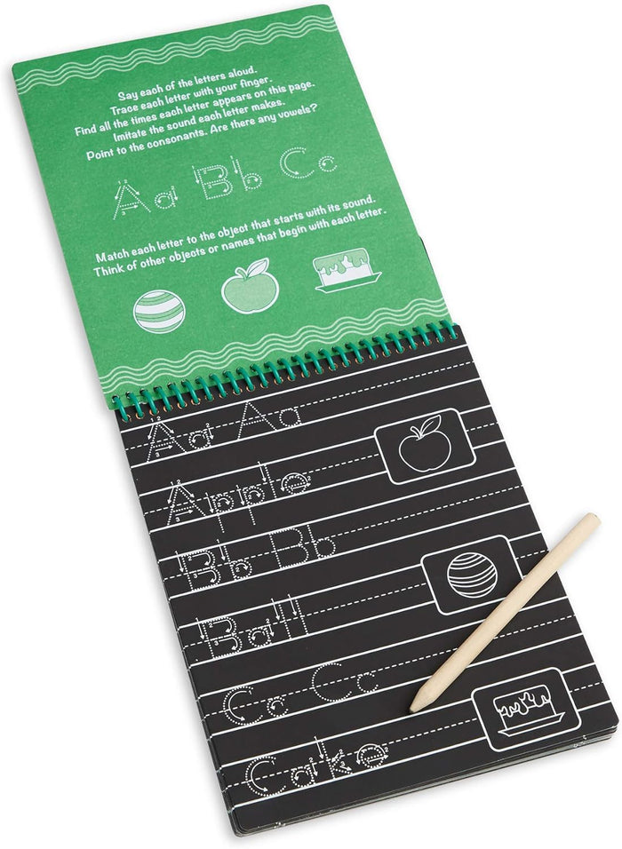 Melissa & Doug On-the-Go Scratch Art Color Reveal - ABC & 123