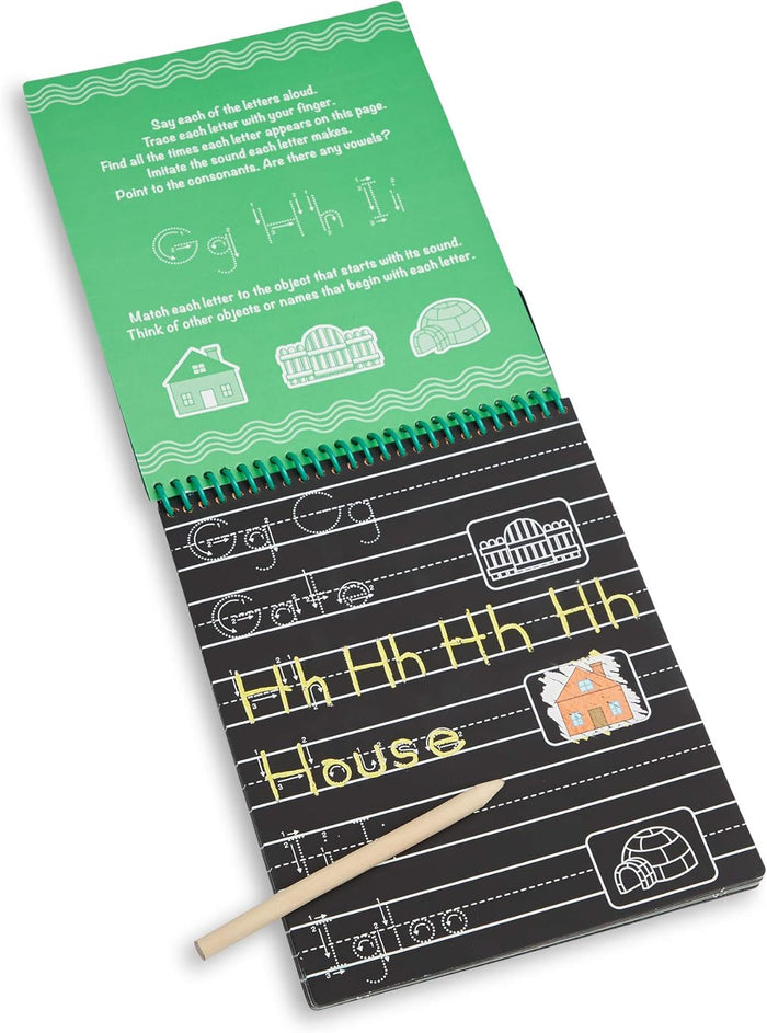 Melissa & Doug On-the-Go Scratch Art Color Reveal - ABC & 123